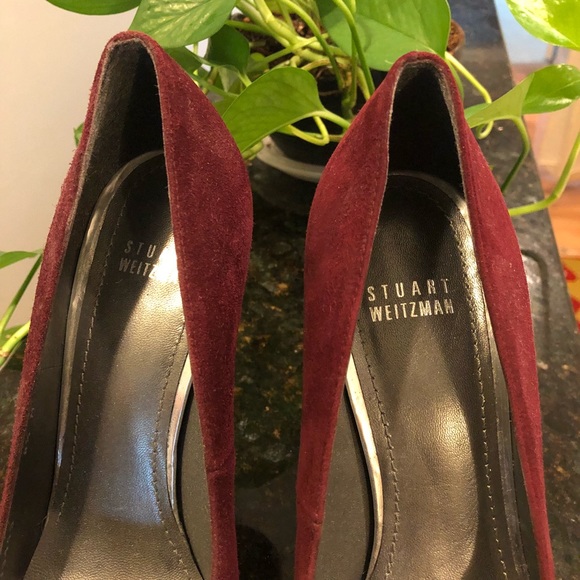 Stuart Weitzman Burgundy Stilettos - Picture 2 of 6